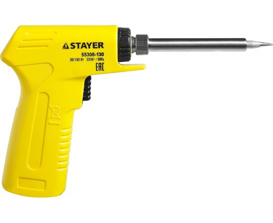Паяльник Stayer с пластиковой рукояткой PROFI PROTerm 30-130Вт 55308-130 – изображение 3