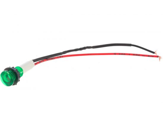 Сигнальная арматура Emas зелёная 10мм с силиконовым проводом 24В S100LY2 – изображение 3
