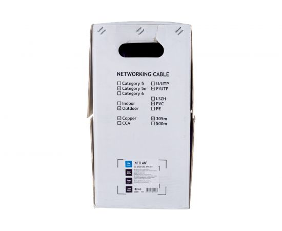 Кабель NETLAN F/UTP 4 пары, категория 5e, внутренний, PVC, серый, 305м EC-UF004-5E-PVC-GY – изображение 3
