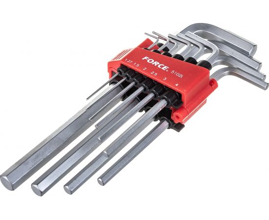 Набор средних Г-образных шестигранников 10 предметов FORCE 5102L – изображение 4