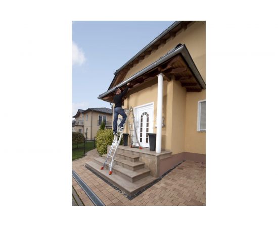 Шарнирная телескопическая стремянка Krause MONTO TELEMATIC 4х5 перекладины 129963 – изображение 7