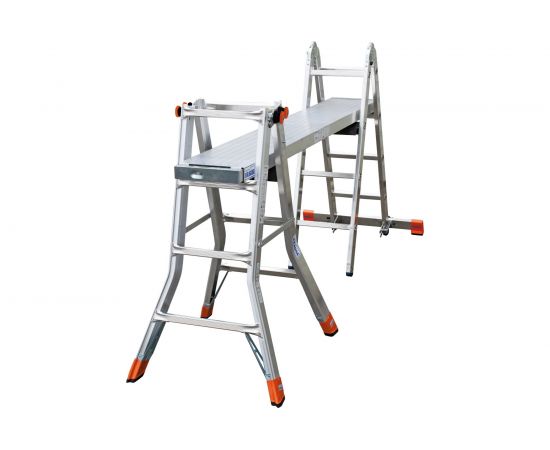 Шарнирная телескопическая стремянка Krause MONTO TELEMATIC 4х5 перекладины 129963 – изображение 8