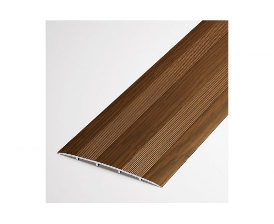 Порог прямой алюминиевый (78 мм; 0.9 м; декоративный; дуб темный) Лука 00000001497 