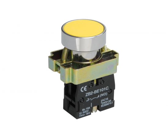 Кнопка управления IEK, LAY5-BA51, без подсветки, 1з, ИЭК, желтая BBT60-BA-K05 