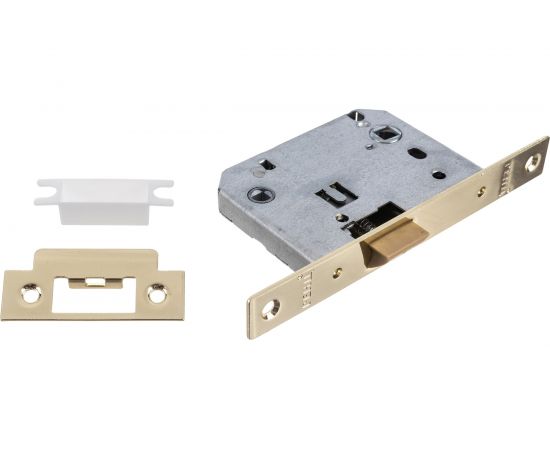 Полиамидная сантехническая защелка РЕНЦ бесшумный механизм, латунь блестящая INLB 2070 plastic B 