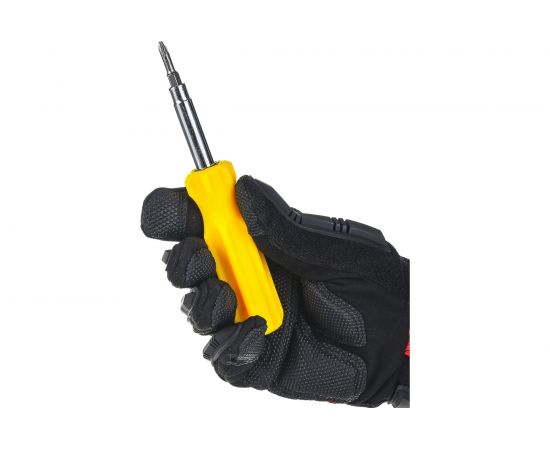 Отвертка-перевёртыш TUNDRA 4 в 1, пластиковая рукоятка 2502540 
