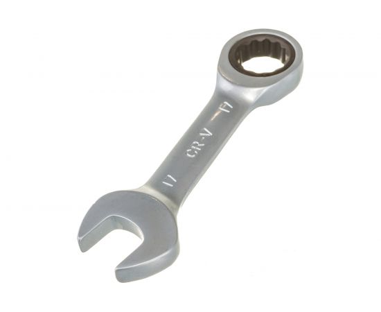 Гаечный ключ Thorvik CSRW17 комбинированный трещоточный короткий, 17 мм 53526 