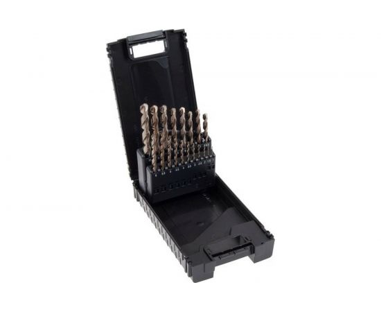 Набор сверл (19 шт, 1-10 мм, HSS-Co) по металлу D.BOR 141919108D-X 