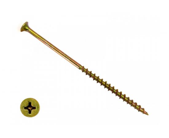 Саморез КРЕП-КОМП жёлтый цинк PH-2 по дереву 4,8х95 1500 шт ждп9548 