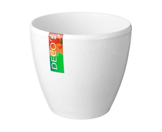 Горшок SANTINO ДЕКО ТВИН 4 л, 20х17.5 см, белый 049653 