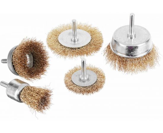 Набор щеток металлических со шпильками 5 штук ЕРМАК 656-033 – изображение 2
