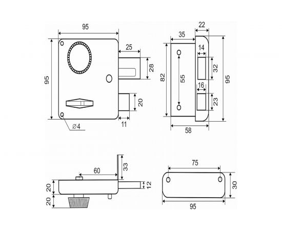 Накладной замок Пензмаш ПМ ЗНШ 4058 – изображение 2