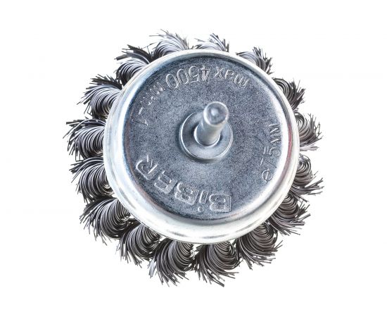 Щетка крацовка чаша витая (75 мм) для дрели Biber 70994 тов-076228 – изображение 2