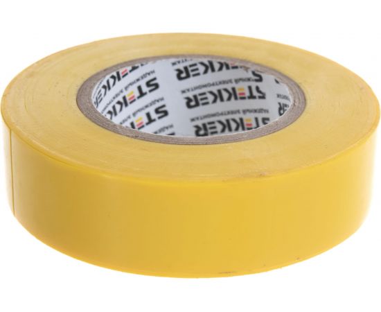 Изоляционная лента STEKKER 0,13x19 мм, 20 м, желтая, INTP01319-20 32841 – изображение 2