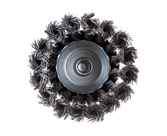 Щетка крацовка чаша витая (75 мм) для дрели Biber 70994 тов-076228 – изображение 3