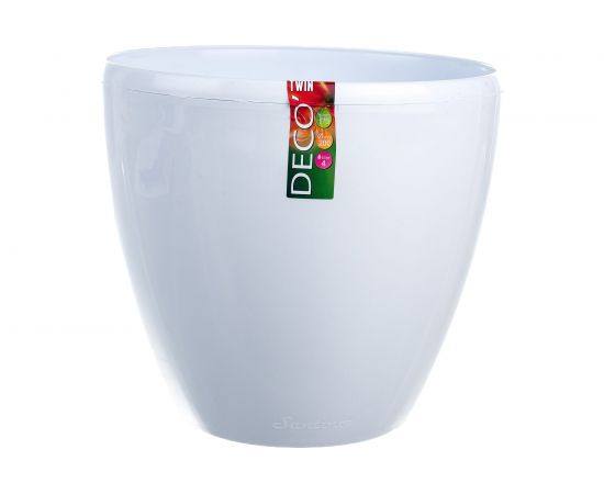 Горшок SANTINO ДЕКО ТВИН 4 л, 20х17.5 см, белый 049653 – изображение 3
