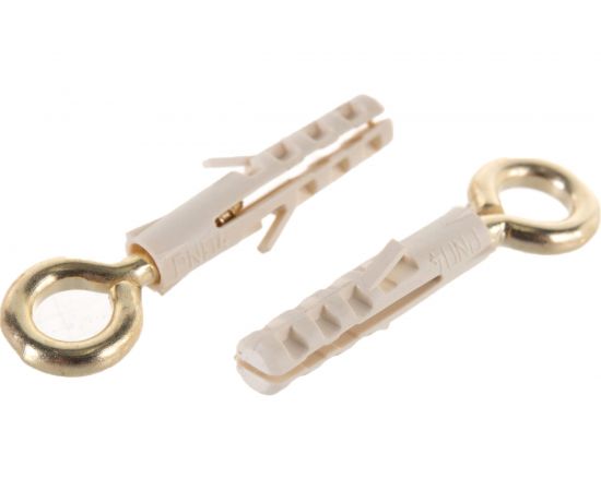 Петля-шуруп ЕВРОПАРТНЕР латунир. L10 х d2,7 x O5 мм 4шт. 13 4828 1 – изображение 3