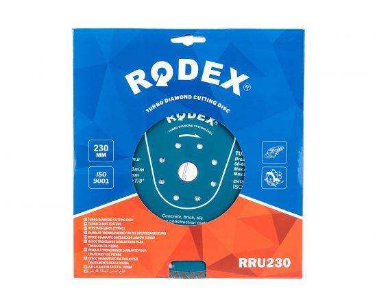 Диск алмазный отрезной Rodex турбо 230х2.8х22.2 мм Bull RRU230 – изображение 3