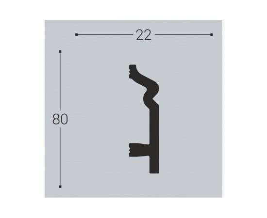 Напольный плинтус bello deco XPS П 2 80x22 мм 00-00004605 – изображение 3