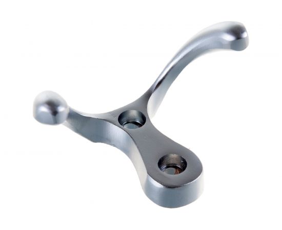 Крючок Tech-Krep 207, 2-х рожковый, матовый хром 1 шт 129923 – изображение 4