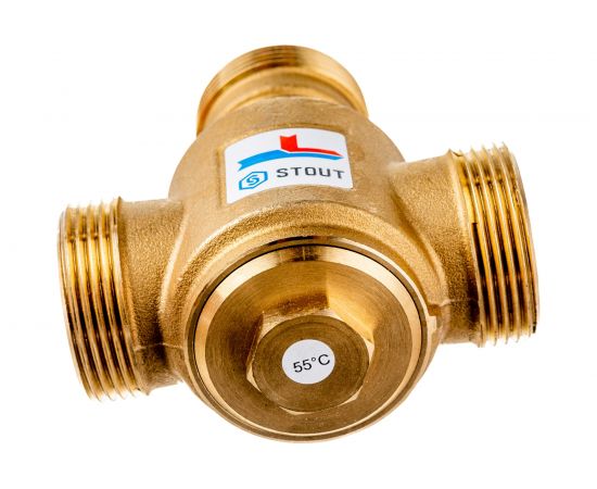 Термостатический смесительный клапан STOUT G 1 1/4 НР 55град.С RG008Q0C9DU4KE – изображение 5