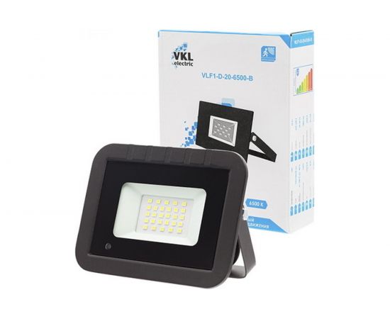 Прожектор VKL electric LED с датчиком движения 20W VLF1-D-20-6500-B 6500К 1800Лм 220V IP65 1013401 