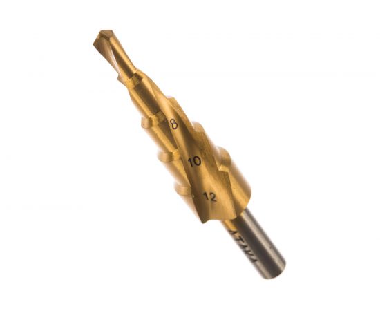 Сверло ступенчатое по металлу (5 ступеней; 4-12 мм) Атака 8089940 