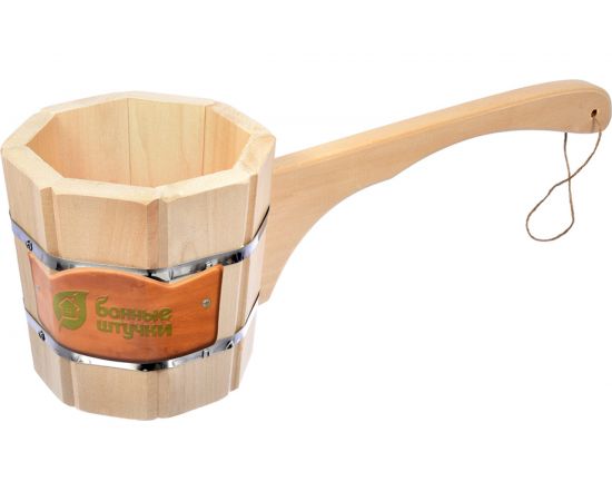 Бондарный ковш-черпак с горизонтальной ручкой Банные штучки 1.5 л 3591 