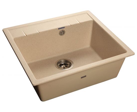 Мраморная мойка GRANFEST QUADRO GF-Q--561 1-чаша, 560х500 мм, бежевый Q-561 беж 