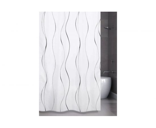 Штора для ванной комнаты Bath Plus 180х180 Waves on white ch17059 