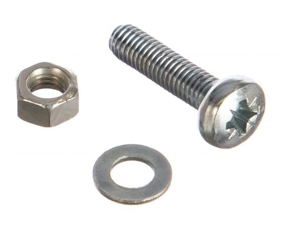 Пакет винт п/ц с гайкой и шайбой Метизный двор цинк м5х20мм 15 шт. 4607173901934 