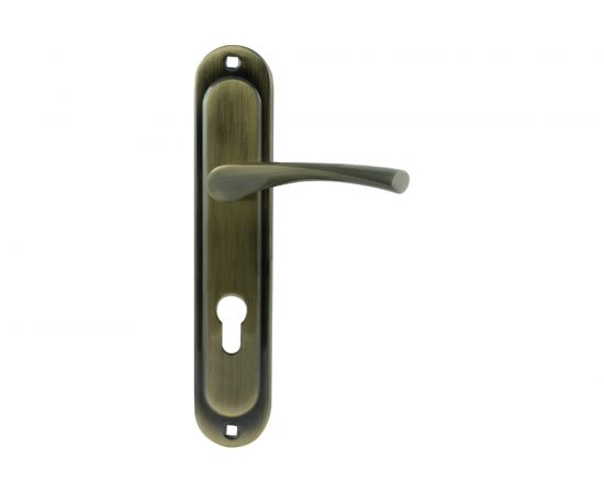 Дверная ручка на планке НОРА-М EW 710-55 мм, ст.бронза 16965 