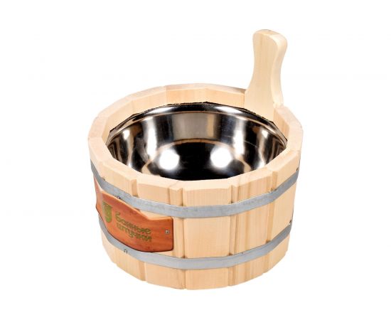 Ушат с нержавеющей вставкой Банные штучки 3.5 л 33215 