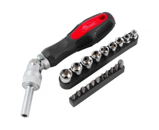 Реверсивно-рычажная отвертка с насадками РемоКолор 20шт 33-4-312 