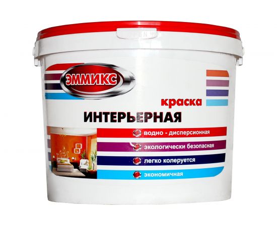 Интерьерная краска ЭММИКС ВД белая, ведро, 7 кг 4690417047307 