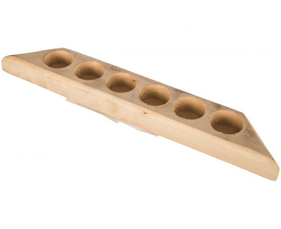 Полочка для масел на 6 пузырьков Банные штучки 28х4,8х2,8 см, липа 3496 