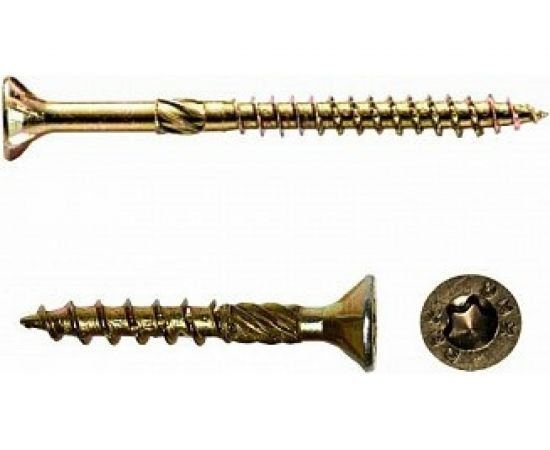 Саморезы по дереву КРЕП-КОМП желтые, потай ПРОФИ 3.5x20 мм 50 шт 03520Fhмф 