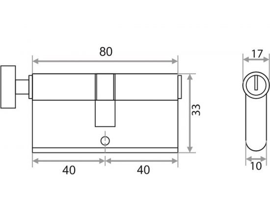 Латунный цилиндр Trodos ЦМВП 80, 40/40-5К PB золото 208159 – изображение 2