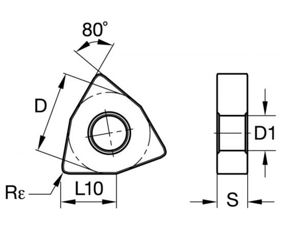 Пластина токарная WNMG080408-RA NRG25P NORGAU 020045150 – изображение 2
