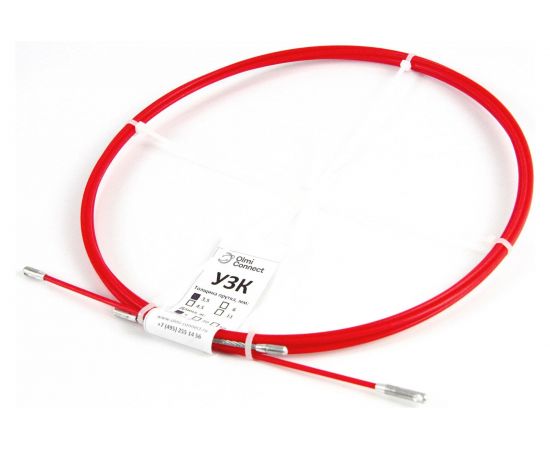 Стальная протяжка с нейлоновым покрытием OlmiOn d=3,5 мм L=25 м в бухте, красный CТ-Б-3,5/25 – изображение 2