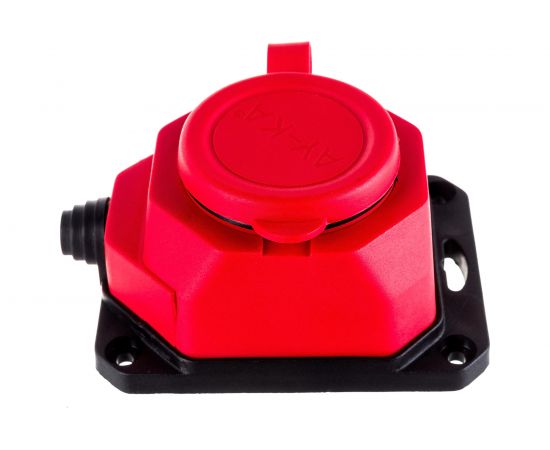 Колодка ОУ AY-KA 1-ая каучук с/з 16A IP44 красная 5510001 – изображение 2