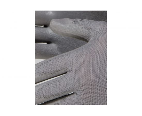 Перчатки из синтетического материала обливные с полиуретаном МБС TEGERA цвет серый, размер 10 868-10 – изображение 2