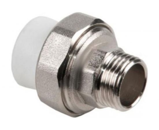 Муфта комбинированная RTP разъемная, американка, наружная резьба, D20х1 мм 10639 – изображение 2