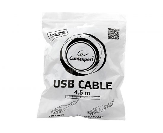 Кабель Cablexpert, удлинитель, USB2.0 Pro, AM/AF 4.5м, экранированный, черный, CCF2-USB2-AMAF-15 – изображение 3