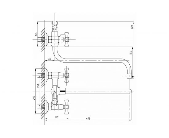 Смеситель для ванны с душем TSARSBERG тип См-ВУДРНШлА TSB-120-95 – изображение 3