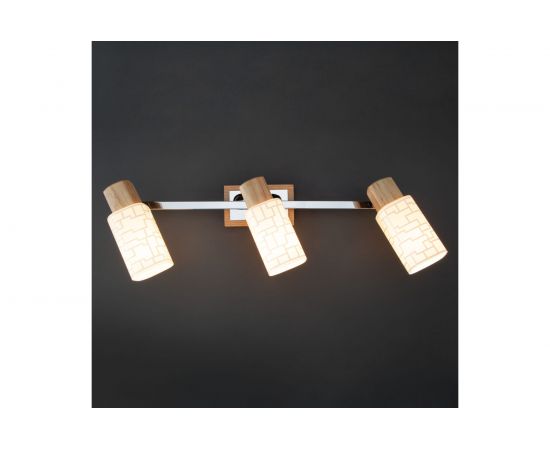 Настенный светильник Eurosvet 20029 споты, 3, хром/светлое дерево 00000073772 – изображение 3