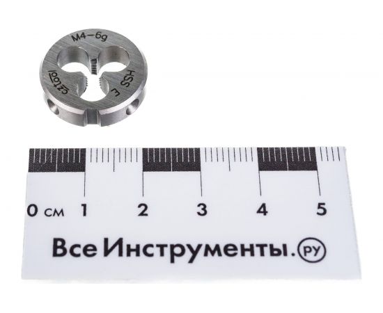 Плашка HSSE М 4 шаг 0,7 мм. D20 мм Bucovice Tools 290040 – изображение 4