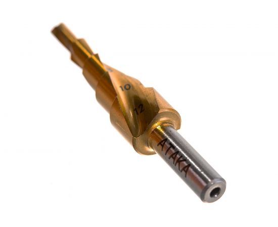 Сверло ступенчатое по металлу (5 ступеней; 4-12 мм) Атака 8089940 – изображение 5