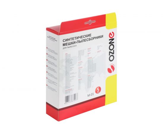 Мешки-пылесборники оригинальные синтетические OZONE (5 шт.) Electolux M-01 – изображение 5