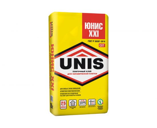 Плиточный клей UNIS Юнис-XXI 25 кг 4289 